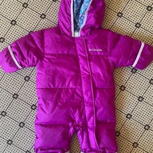 Columbia Bunny Bunting 3-6months. Soft down filled